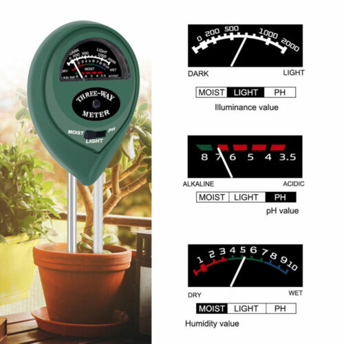 NNEDSZ 1x Soil PH Tester Water Moisture 3 in 1 Test Meter Kit For Garden Plant Testing