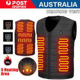 NNEDSZ 3XL Electric Vest Heated Jacket USB Thermal Warm Heat Pad Winter Body Warmer Unisex