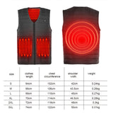 NNEDSZ 3XL Electric Vest Heated Jacket USB Thermal Warm Heat Pad Winter Body Warmer Unisex