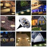 NNEDSZ LED Solar Underground Light Waterproof Color Changing Garden Buried Lamp