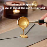 NNEDSZ Vintage DIY Octagonal Sealing Wax Tablet Seal Stamp Wax Beads Wedding Invitation bluegreen