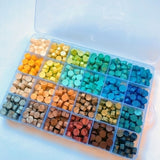 NNEDSZ Vintage DIY Octagonal Sealing Wax Tablet Seal Stamp Wax Beads Wedding Invitation bluegreen
