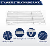 NNEDSZ 1pc Stainless Steel Baking Pan Toaster Oven Pans Grid Baking Dish BBQ Cookie Cake, 38*28cm