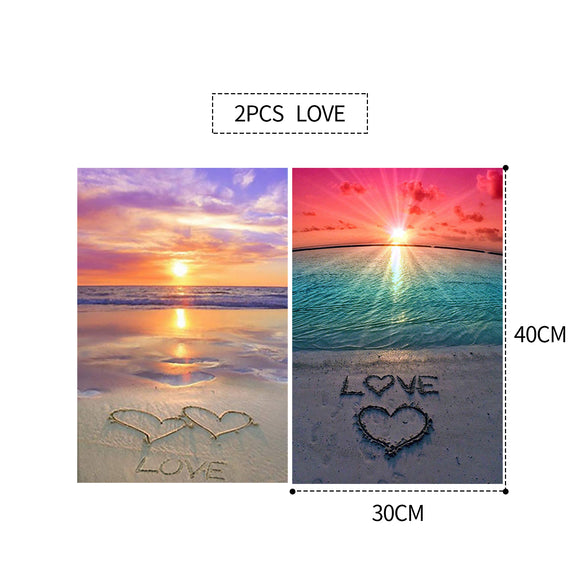 NNEDSZ 2PCS 5D Diamond Painting Kits Diamond Glue Art Kit Paint for Adults Kids DIY Gift 40x30cm