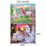 NNEDSZ 2PCS 5D Diamond Painting Kits Diamond Glue Art Kit Paint for Adults Kids DIY Gift 40x30cm