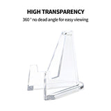 NNEDSZ 12pcs L Acrylic Clear Stand for Trading Card PSA Pokemon Card Holders Stand