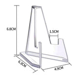 NNEDSZ 12pcs L Acrylic Clear Stand for Trading Card PSA Pokemon Card Holders Stand