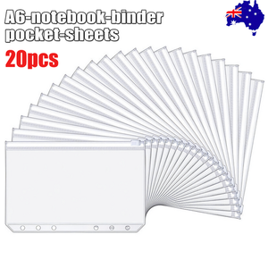 NNEDSZ 20PCS A6 PU Notebook Binder Budget Planner Organizer Cover Cash Pockets Sheets