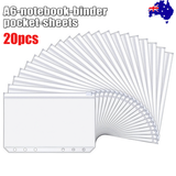 NNEDSZ 20PCS A6 PU Notebook Binder Budget Planner Organizer Cover Cash Pockets Sheets