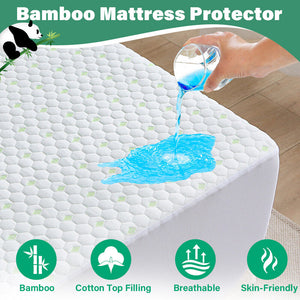 NNEDSZ Mattress Protector Bamboo Cotton Mattress Cover Waterproof S Fitted Cover