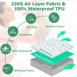NNEDSZ Mattress Protector Bamboo Cotton Mattress Cover Waterproof S Fitted Cover