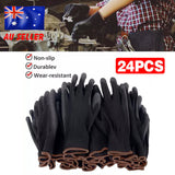NNEDSZ 24PCS Antistatic Nylon Gloves Work Safety Working Mechanic Gloves Garden Builder