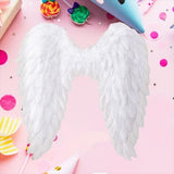 NNEDSZ Angel Wings Fairy Wings with Elastic Straps Adults White