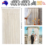 NNEDSZ 2m Heavy Duty Macrame Curtain Boho Woven Wall Hanging Window Doorway Wedding