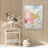 NNEDSZ Wall Art Original Abstract Oil Painting on Framed Canvas 900mmx1200mm Palm Spring