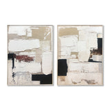 NNEDSZ Wall Art Original Abstract Painting on Framed Canvas 900mmx1200mm Set of 2 Acceptance of imperfection