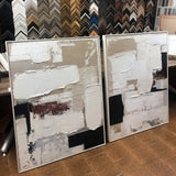 NNEDSZ Wall Art Original Abstract Painting on Framed Canvas 900mmx1200mm Set of 2 Acceptance of imperfection