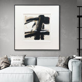 NNEDSZ Wall Art Original Abstract Oil Painting on Framed Canvas 1000mmx1000mm Contemplative Space A