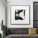 NNEDSZ Wall Art Original Abstract Oil Painting on Framed Canvas 1000mmx1000mm Contemplative Space B