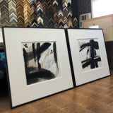 NNEDSZ Wall Art Original Abstract Oil Painting on Framed Canvas 1000mmx1000mm Set of 2 Contemplative Space