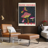 NNEDSZ Wall Art Mushroom By Yayoi Kusama Black Frame Canvas 60cmx90cm