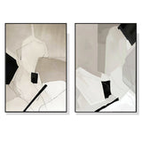 NNEDSZ Wall Art 50cmx70cm Modern Abstract 2 Sets Black Frame Canvas