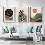 NNEDSZ Wall Art 40cmx60cm Abstract Dark Green 3 Sets Black Frame Canvas