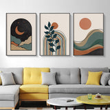 NNEDSZ Wall Art 60cmx90cm Abstract Dark Green 3 Sets Black Frame Canvas