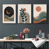 NNEDSZ Wall Art 60cmx90cm Abstract Dark Green 3 Sets Black Frame Canvas