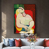 NNEDSZ Wall Art 60cmx90cm The dream by Pablo Gold Frame Canvas