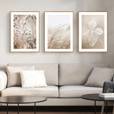 NNEDSZ Wall Art 60cmx90cm Dried Flower 3 Sets Wood Frame Canvas