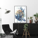 NNEDSZ Wall Art 50cmx70cm Watercolor Style Abstract Flower 3 Sets Black Frame Canvas
