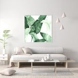 NNEDSZ Wall Art 60cmx60cm Tropical Leaves Square Size White Frame Canvas
