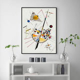 NNEDSZ Wall Art 50cmx70cm Delicate Tension By Wassily Kandinsky Black Frame Canvas