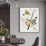 NNEDSZ Wall Art 50cmx70cm Delicate Tension By Wassily Kandinsky Black Frame Canvas