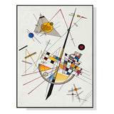 NNEDSZ Wall Art 70cmx100cm Delicate Tension By Wassily Kandinsky Black Frame Canvas