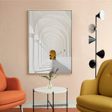 NNEDSZ Wall Art 50cmx70cm Long Corridor Style A Gold Frame Canvas