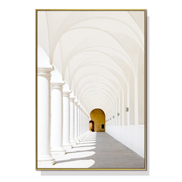 NNEDSZ Wall Art 60cmx90cm Long Corridor Style A Gold Frame Canvas