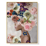NNEDSZ Wall Art 70cmx100cm Foolish in Love II Gold Frame Canvas