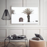 NNEDSZ Wall Art 50cmx70cm European Palm Tree White Frame Canvas