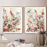 NNEDSZ Wall Art 50cmx70cm Coming Spring 2 Sets Gold Frame Canvas