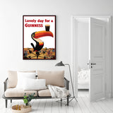 NNEDSZ Wall Art 50cmx70cm Beer Lovely Day For A Guinness Black Frame Canvas