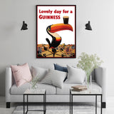 NNEDSZ Wall Art 50cmx70cm Beer Lovely Day For A Guinness Black Frame Canvas