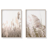 NNEDSZ Wall Art 60cmx90cm Pampas Grass 2 Sets Wood Frame Canvas
