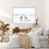 NNEDSZ Wall Art 50cmx70cm Kangaroo Wood Frame Canvas