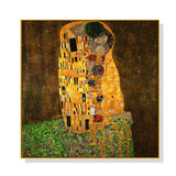 NNEDSZ Wall Art 70cmx70cm Kissing by Gustav Klimt Gold Frame Canvas