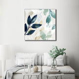 NNEDSZ Wall Art 50cmx50cm Watercolour style leaves 2 Sets White Frame Canvas