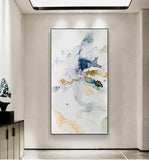 NNEDSZ Wall Art 40cmx80cm Abstract Watercolour Style Black Frame Canvas