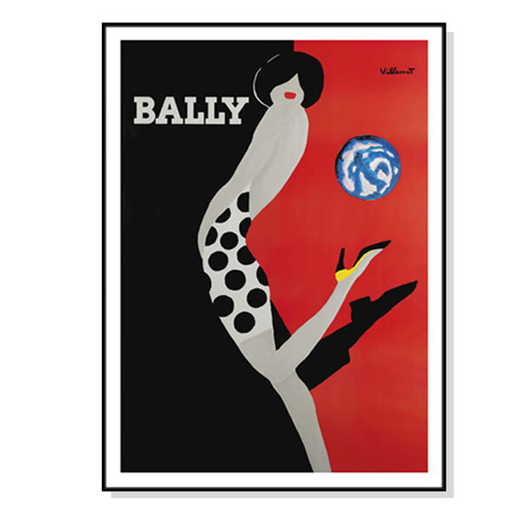 NNEDSZ Wall Art 50cmx70cm Fashion Bally Black Frame Canvas