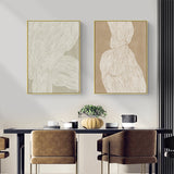 NNEDSZ Wall Art 40cmx60cm Abstract Line 2 Sets Gold Frame Canvas